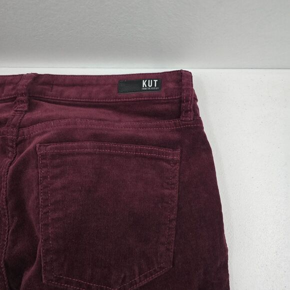 Kut from the kloth Mia toothpick skinny jeans pants corduroy red 6 womens 4677 - Picture 5 of 13